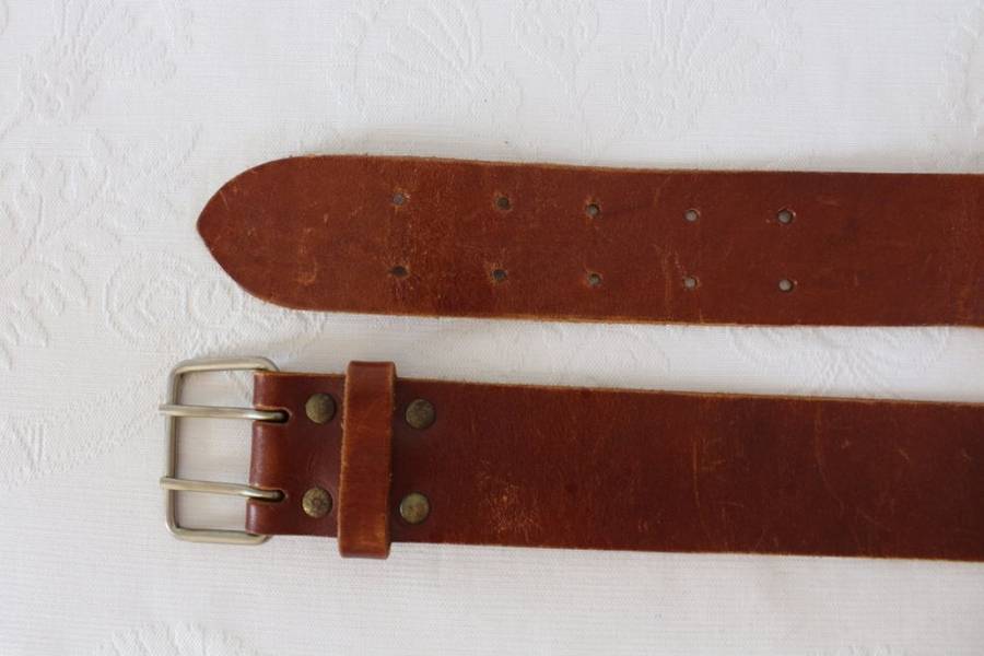 GENUINE LEATHER VINTAGE BROWN WAIST BELT