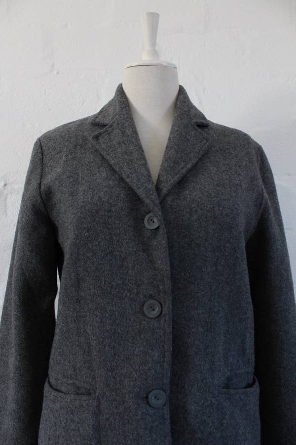 *SUMMER SALE - 50% OFF!* WOOL GREY BLAZER JACKET COAT - SIZE 10