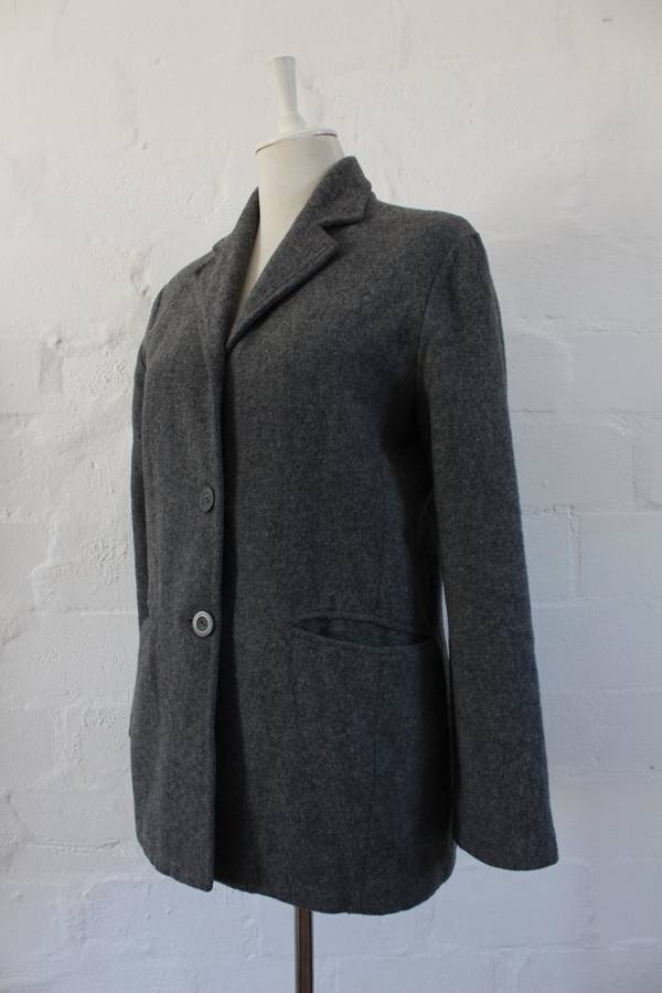 *SUMMER SALE - 50% OFF!* WOOL GREY BLAZER JACKET COAT - SIZE 10