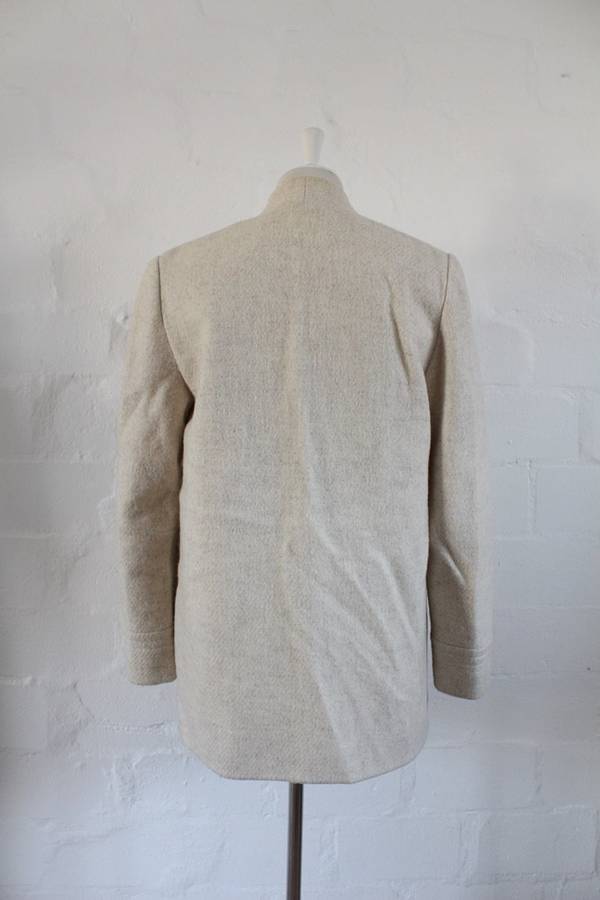 VINTAGE WOOL CREAM SIMPLE JACKET COAT - SIZE 12