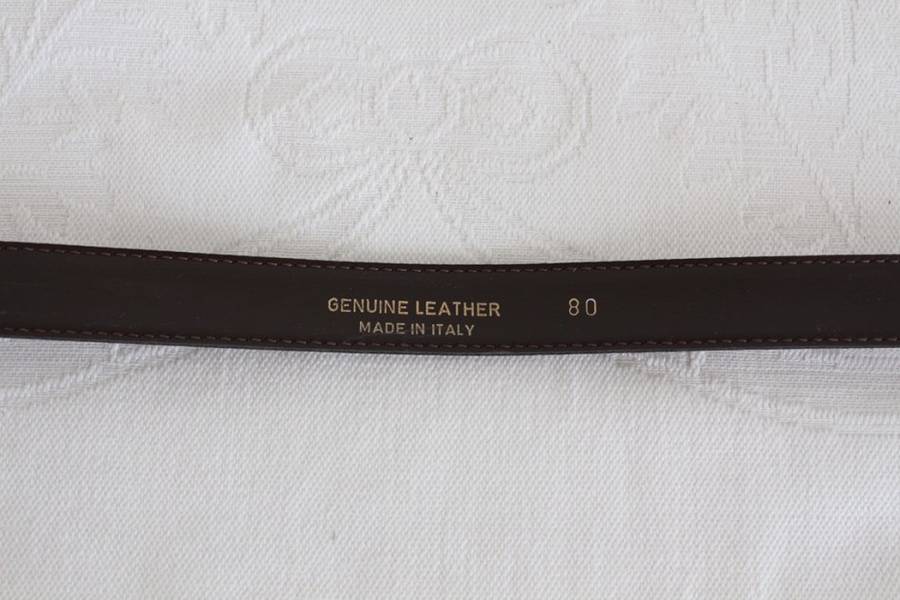 VINTAGE CROC PRINT GENUINE LEATHER RED SKINNY BELT