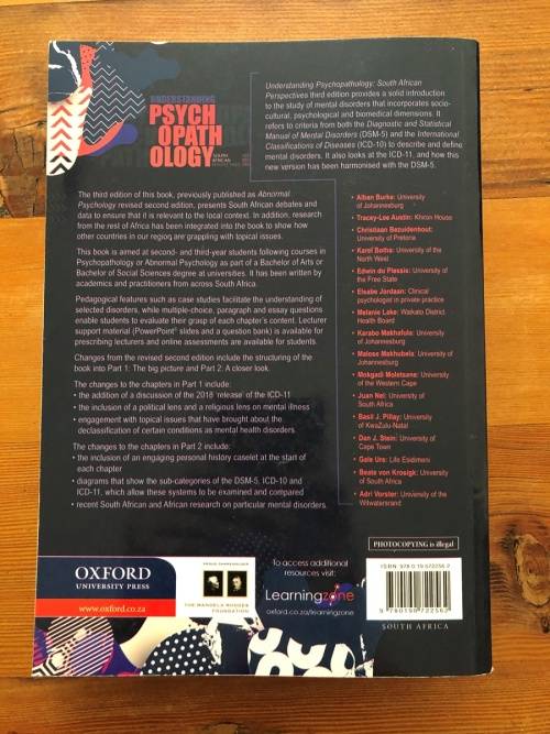 UNDERSTANDING PSYCHOPATHOLOGY: SA PERSPECTIVES - BURKE, 3RD EDITION
