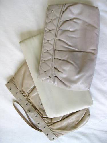 VINTAGE CREAM/ BEIGE CLUTCH BAG PURSE LOT OF 3