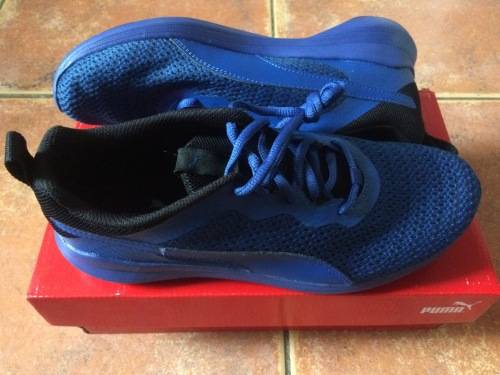 Puma Pacer Evo Knit Mens Blue UK 7