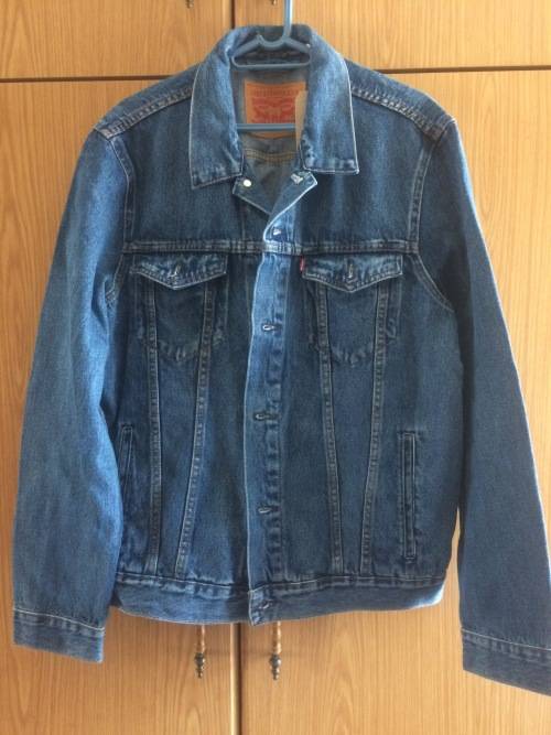 Levi`s Mens Denim Trucker Jacket Medium Stonewash Large