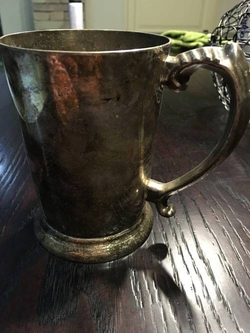 Old Silver Plated Tankard