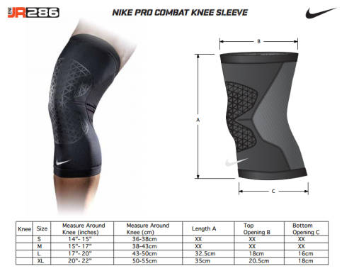 Nike Pro Combat HYPERSTRONG Knee Sleeve - EXTRA-LARGE