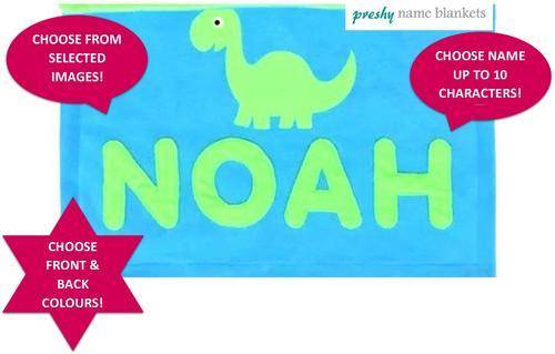 dinosaur blanket, baby blanket, fleece blanket, baby bedding, christening gift, dinosaur party, kids blanket, name blanket