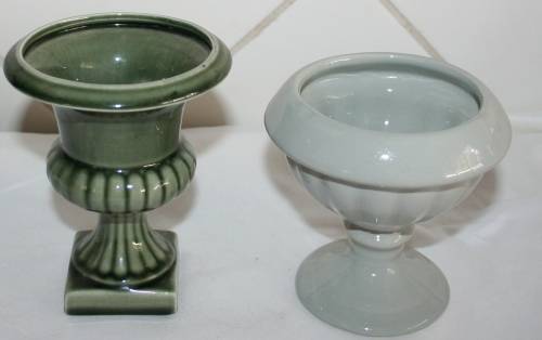 TWO GORGEOUS VINTAGE/ ANTIQUE PORCELAIN/CERAMIC FLOWER POTS