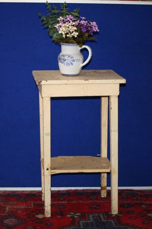 A FANTASTIC OLD VINTAGE SHABBY CHIC TALL TABLE STUNNING!!!