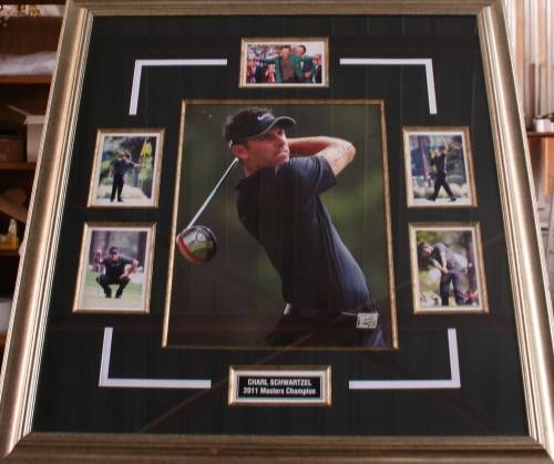 Charl Schwartzel Wins the 2011 Masters CHAMPION COLLECTABLE FRAMED PICTURES!!!