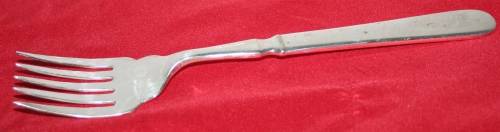 Vintage English silver plated dinner pudding breakfast luncheon table large serving fork cutlery