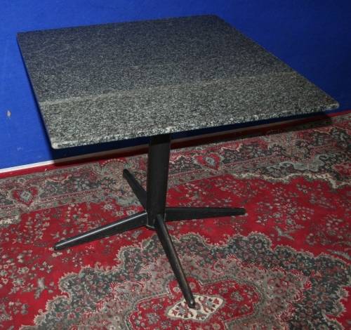 A FANTASTIC FOUR SEATER TABLE WITH GRANITE TOP - HOME - OFFICE - COFFE SHOP