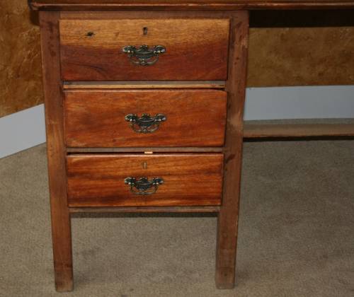 A MARVELOUS LARGE VINTAGE DESK WITH SIX DRAWERS LOVE THE OLD BIG FURNITURE STUNNING!!!