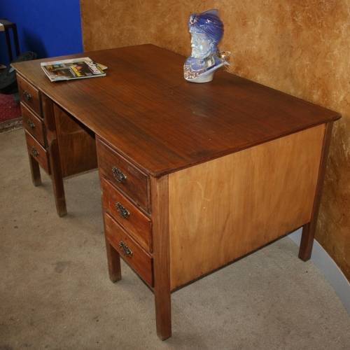A MARVELOUS LARGE VINTAGE DESK WITH SIX DRAWERS LOVE THE OLD BIG FURNITURE STUNNING!!!