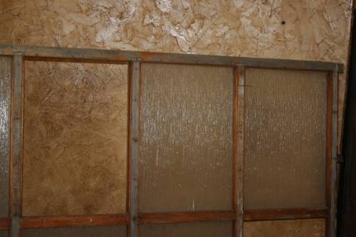 A VERY LARG 3.02M X 1.44M WOODEN WINDOW FRAME