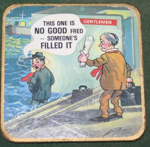8 VINTAGE FUNNY CHARACTER COASTERS - SOME ARE BIT WORN - BUT SO FUNNY - 1 BID TO TAKE THEM ALL