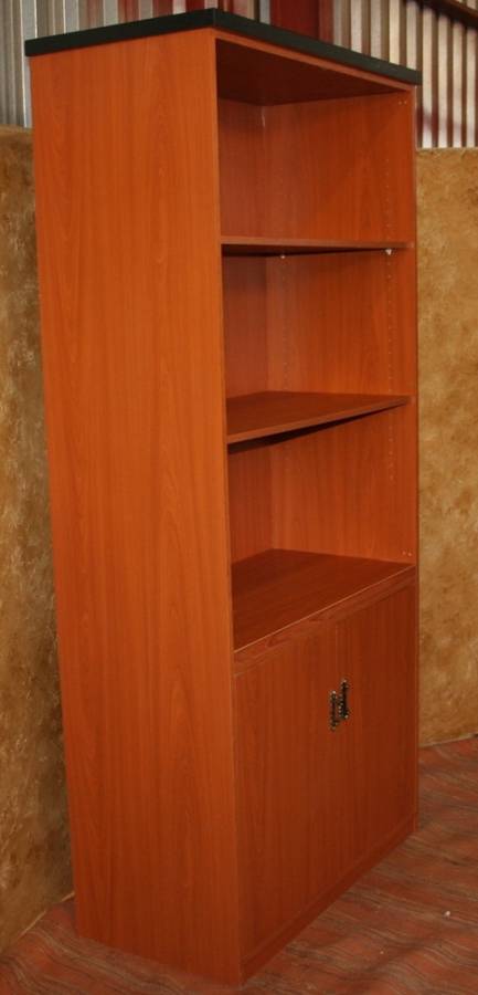 A LARGE CHERRY WOOD CUPBOARD PERFECT FOR OFFICE OR YOUR BOOK COLLECTION