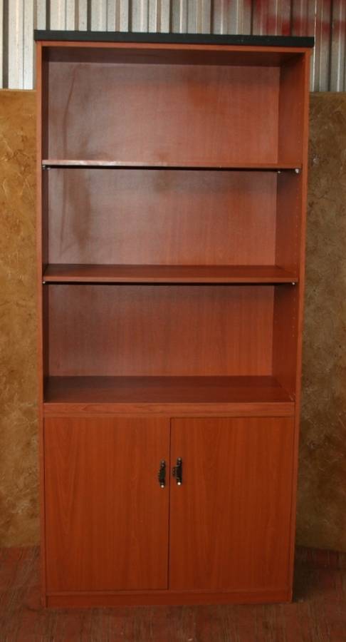 A LARGE CHERRY WOOD CUPBOARD PERFECT FOR OFFICE OR YOUR BOOK COLLECTION