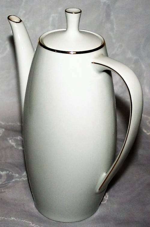 This is a lovely Tea Or Coffee Pot Vintage Porcelain by Fritz Thomas. It is spectacular with gold