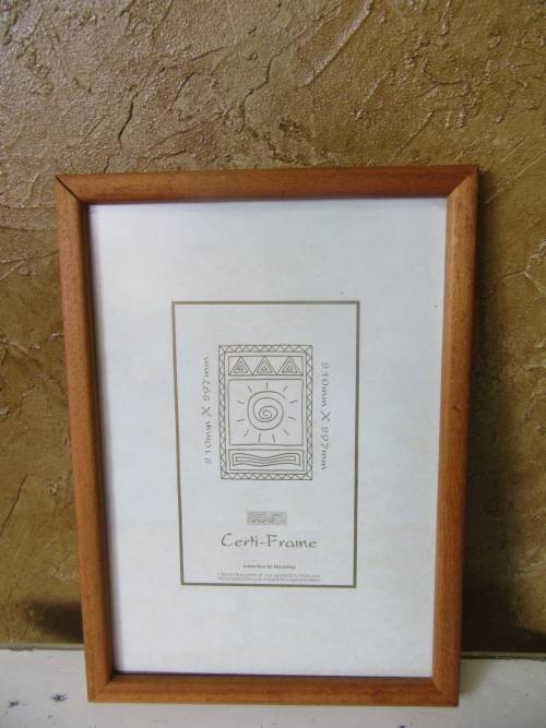 A  WOODEN PICTURE FRAME BY CERTI FRAME- FOR THAT SPECIAL PICTURE OR PAINTING
