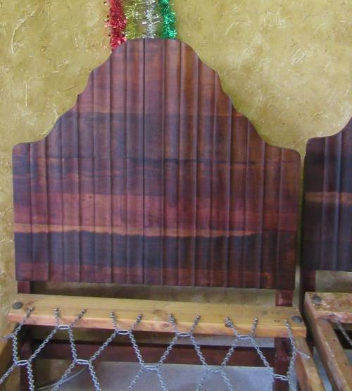 TWO GORGEOUS SOLID IMBUIA  BED SETS WITH H/BOARD, F/BOARD & BASE IN EXCELLENT CONDITION! BID PER EAC