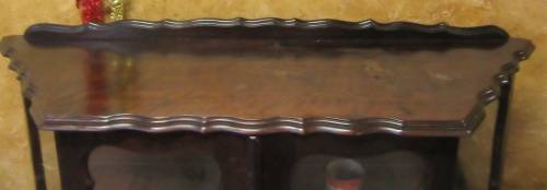 EXQUISITE SOLID IMBUIA CURVED GLASS ANTIQUE SHOWCASE WITH STUNNING DETAIL! MAGNIFICENT FURNITURE!!!