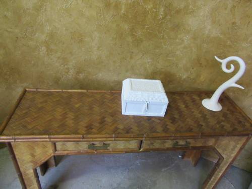 CARIBBEAN STYLE SIDE SERVER STUNNING WEAVED CANE - PERFECT FOR TH ISALND FEEL -STUNNING SIDE SERVER