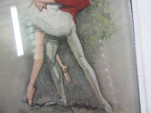 WOW A REALY STUNNING FRAMED VINTAGE PRINT OF A BALLET