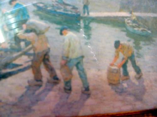 WOW THIS IS STUNNING - VINTAGE NAUTICAL PRINT IN A ANTIQUE BRASS METAL FRAME