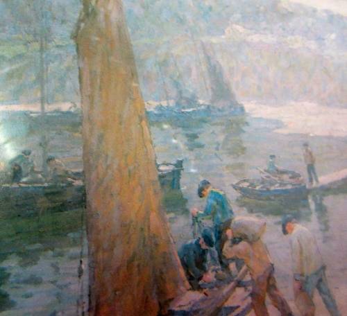 WOW THIS IS STUNNING - VINTAGE NAUTICAL PRINT IN A ANTIQUE BRASS METAL FRAME