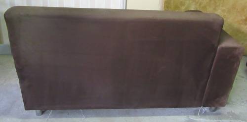 A MARVELOUS CHOCOLATE BROWN CORNER UNIT - FABRIC IN GOOD CONDITION - BEEN PROFESSIONALLY  CLEANED