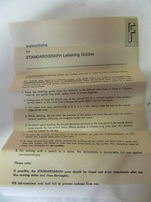A FANTASTIC STANDARD GRAPH LETTERING GUIDE IN ORIGINAL BOX FOR ALL THE STATIONARY COLLECTORS!!!