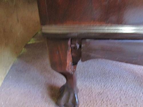 AN EXQUISITE ANTIQUE GABLED QUEEN ANNE STYLE SHOWCASE CABINET WITH FANTASTIC DETAILING!!!