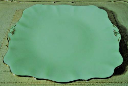 This lovely mid-century Cake Plate were made in England by Bell   China. A Beautiful Light Pastel