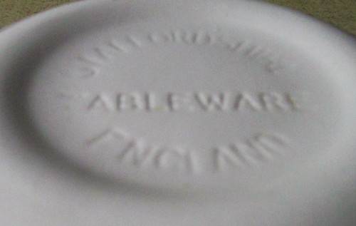 TWO STUNNING STAFFORDSHIRE TABLEWARE ENGLAND BOWLES LOVE THE BLUE DESIGN