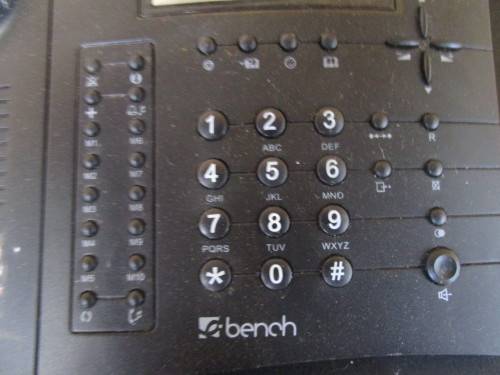 A BLACK BENCH SWITCH BOARD TELEPHONE NOT TESTED