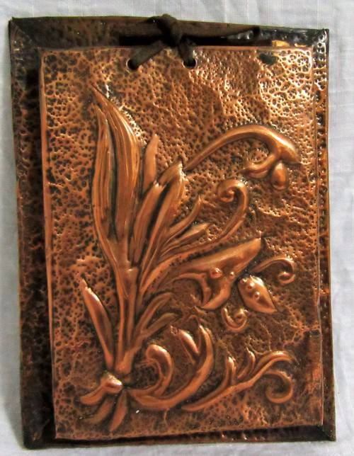 SOMETHING DIFFERENT DETAILED EMBOSSED COPPER NOTE BOOK - STUNNING