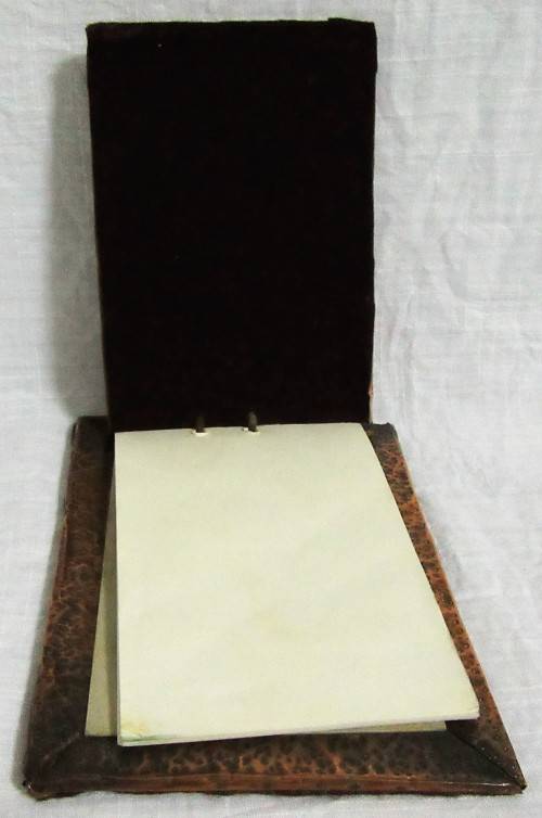 SOMETHING DIFFERENT DETAILED EMBOSSED COPPER NOTE BOOK - STUNNING
