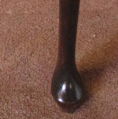 A FANTASTIC VINTAGE IMBUIA HALF MOON TABLE IN GOOD CONDITION FOR THE AGE! WITH LOVELY QUEEN ANNE LEG