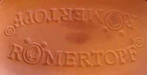 Romertopf red clay pottery baking dish with lid- ready to use, casserole, bakeware, baking dish, loa