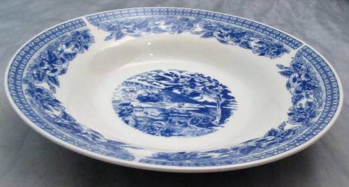 A GORGEOUS BLUE AND WHITE LARGE BOWLS 20.7CM WITH STUNNING DESIGN 4 AVAILABLE MARKED BLUE WILLOW
