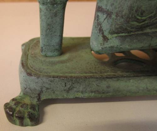 A GORGEOUS DECORATIVE AGED BRONZE LOOK -GONG/BELL ANTIQUE LOOKING - VERY HEAVY