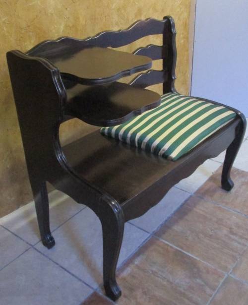 A MARVELOUS SOLID IMBUIA TELEPHONE TABLE - STUNNING PIECE OF FURNITURE