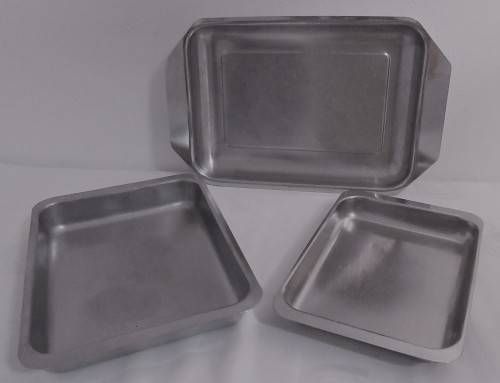 Three Stainless Steel Bake and Roast Pans