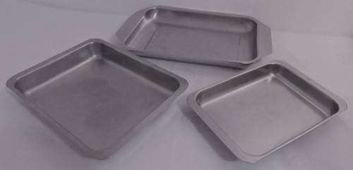 Three Stainless Steel Bake and Roast Pans