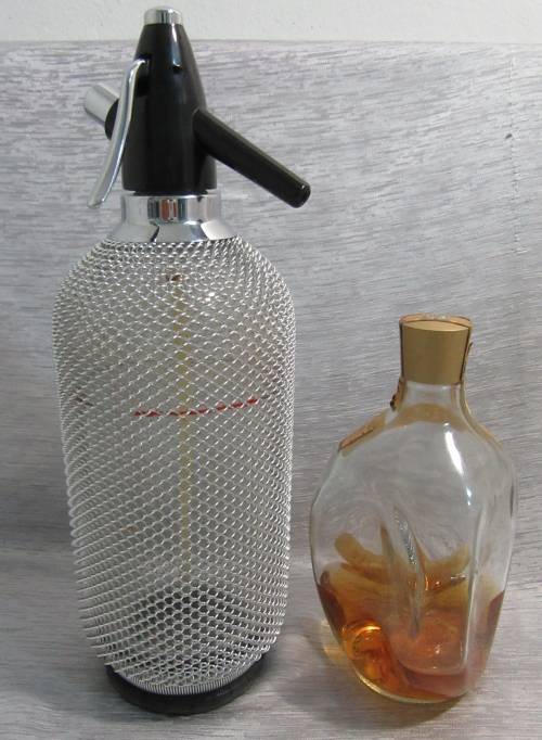 Vintage Sparklets Siphon Glass Syphon Seltzer Bottle Mesh