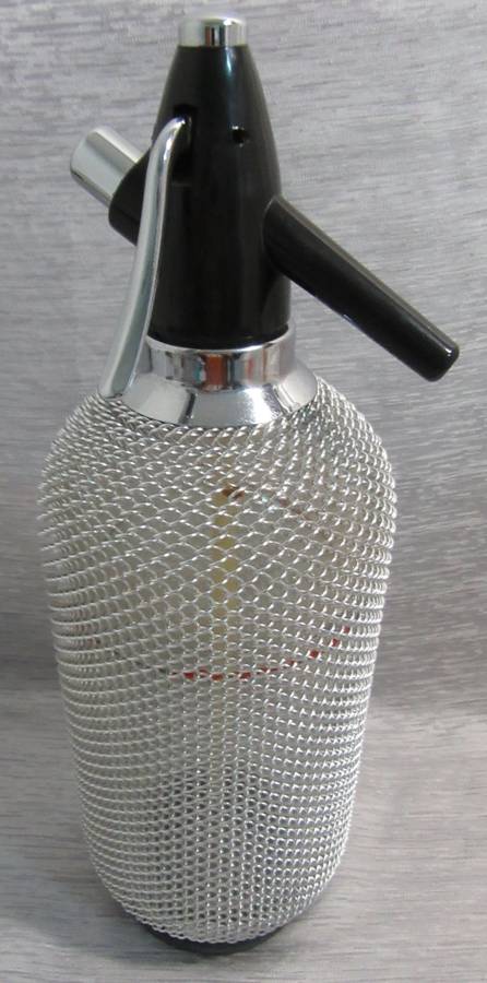Vintage Sparklets Siphon Glass Syphon Seltzer Bottle Mesh