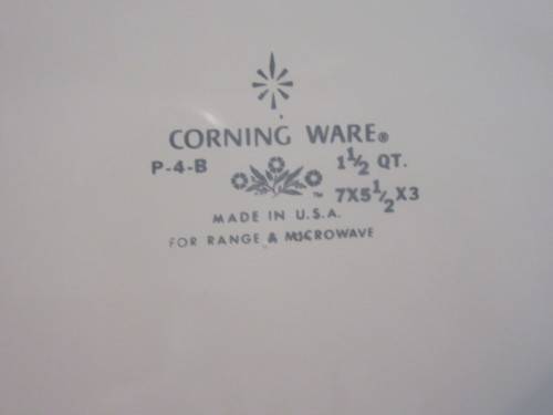 Corning Blue Cornflower Corningware Bake