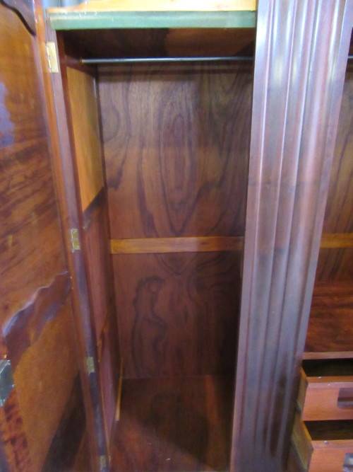 A STUNNING TWO DOOR BALL & CLAW WARDROBE IN GOOD CONDITION WITH KEYS